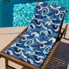 Summer Ocean Sea Waves Lightweight Quick Dry Microfiber Towel Blanket for Beach Pool Gym Swimming Bath, Travel Vacation Beach