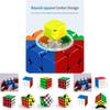 Professional 3x3 Magnetic Cube For Competitions In Magnetic Rainbow And Black