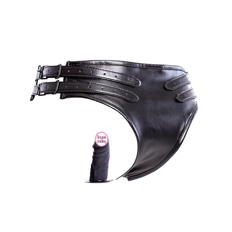 Strapon Doppeldildo Vibrator Höschen, Umschnalldildo Anal Vaginal Plug Keuschheit Penis Slip Sexspielzeug für Frauen Masturbation