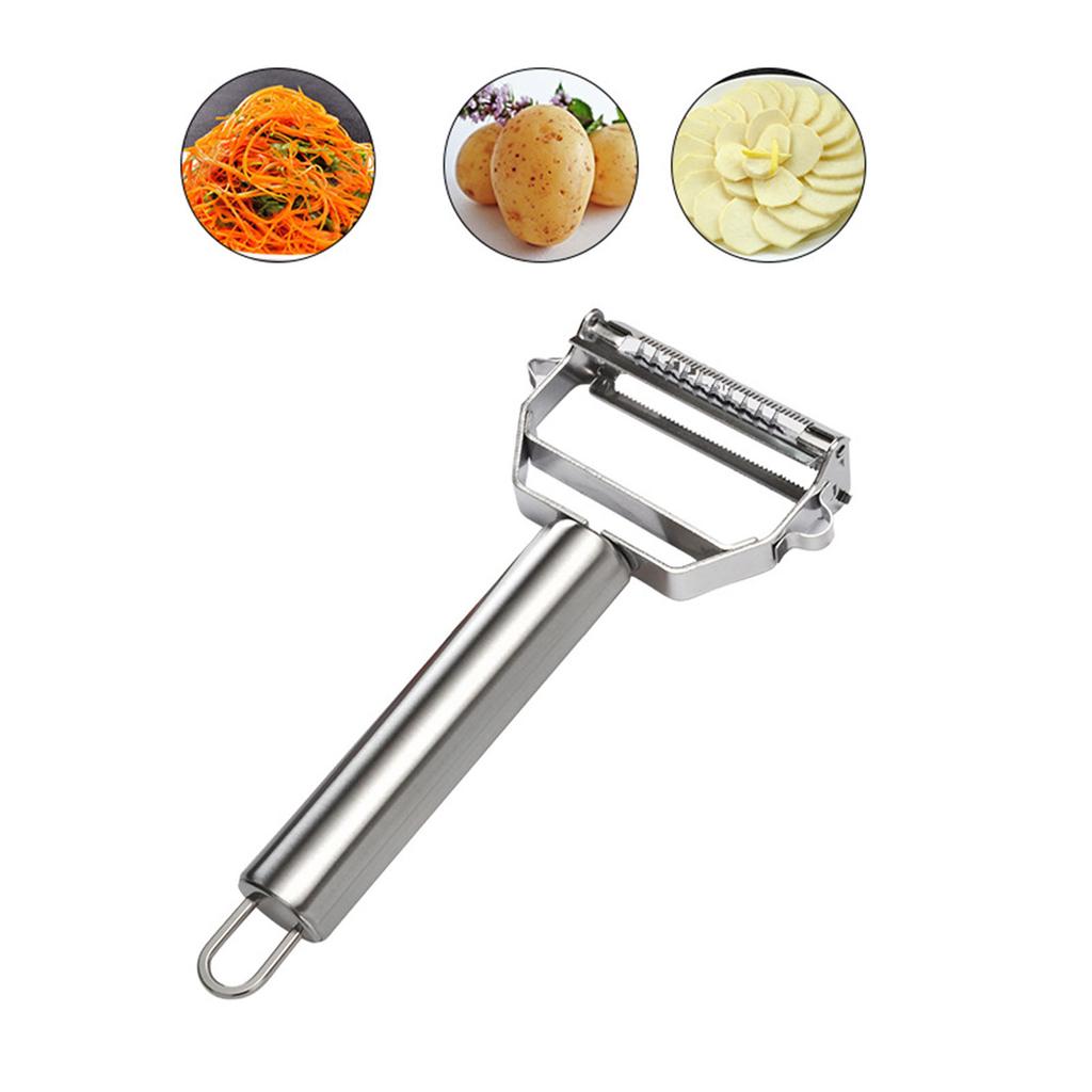Kitchen Peeler Stainless Steel Double Sided Multifunctional Practical Sturdy Vegetable Fruit Peeler for Home