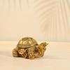HindCraft Vastu Item | Feng Shui Golden Turtle with Coins | Good Luck Symbol
