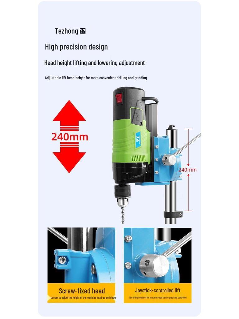 220V Precision Industrial Bench Drill: Mini Multifunctional High-Precision Electric Drill Press for Household Use