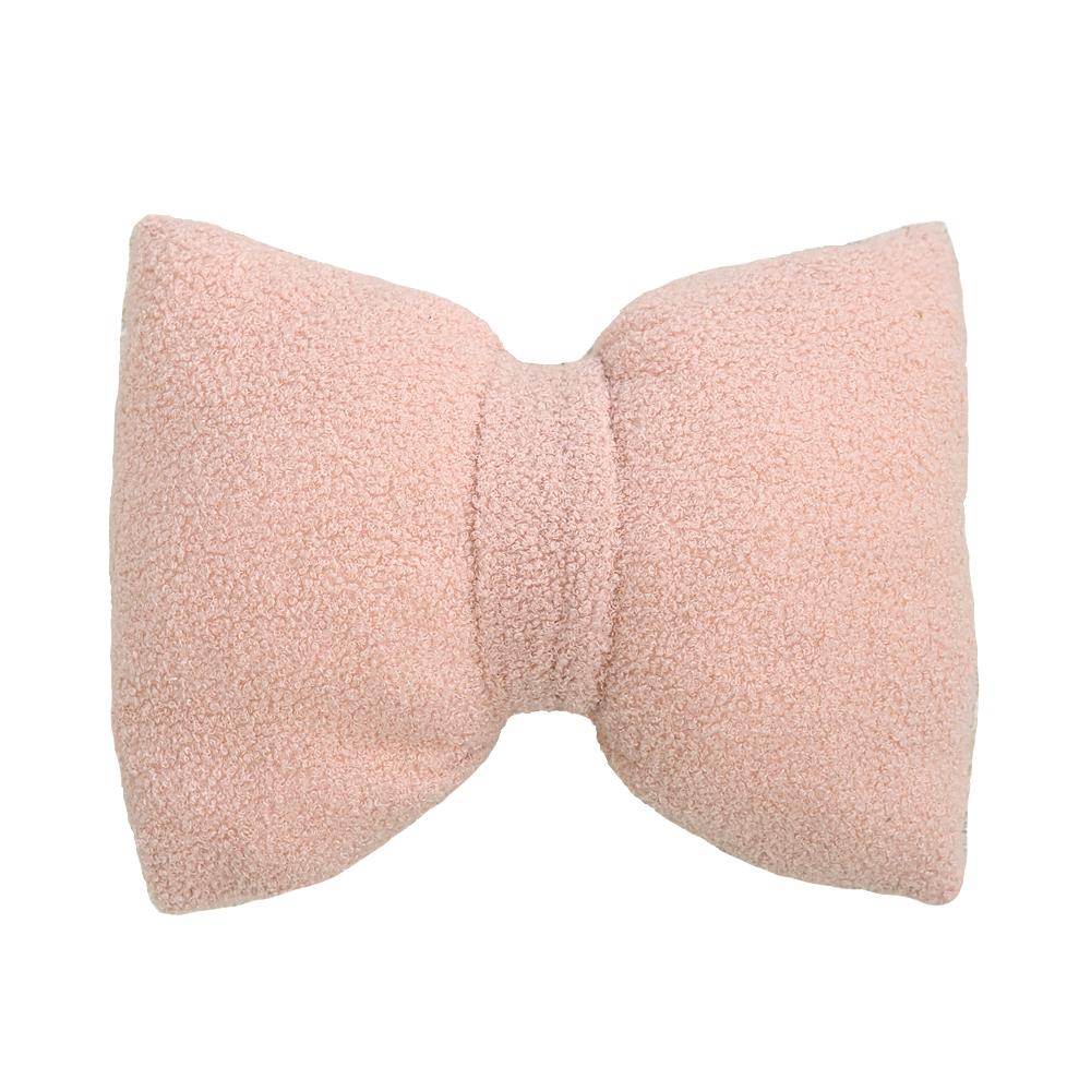 BUYNOW 1PC Solid ColorPlush Bow Pillow with Filling Minimalist Korean-style ins LivingRoom Sofa Cushion Cover Home Bedroom Decor