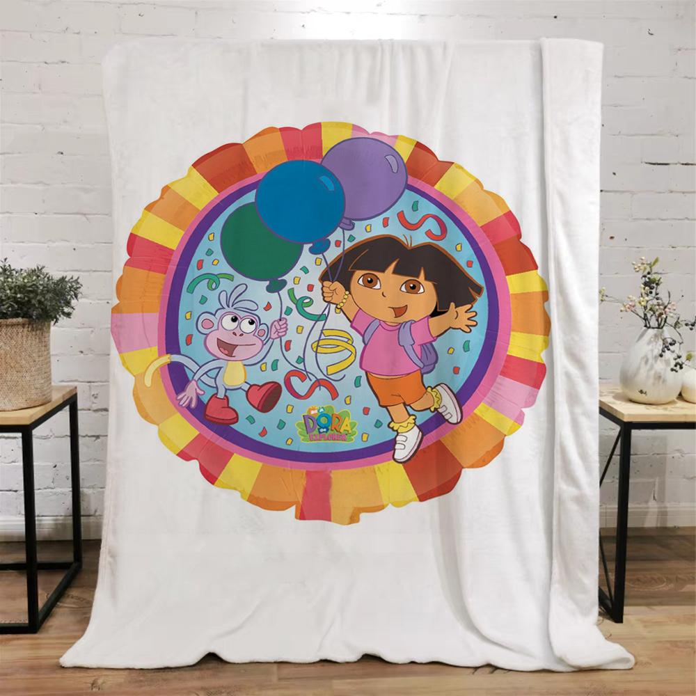Dora the Explorer Cotton Blanket for Sofa Decoration Luxury Blankets King Size Bed Throw Home Interior Beach Towel Knitted Plaid