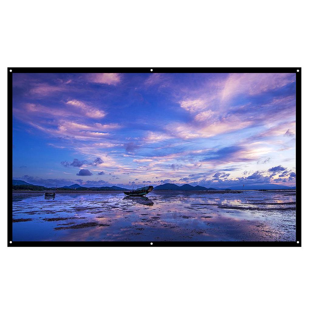 84in Portable Projector Screen HD 16:9 White   Indoor Outdoor Movie Screen for Home Thter Conference Room Projection