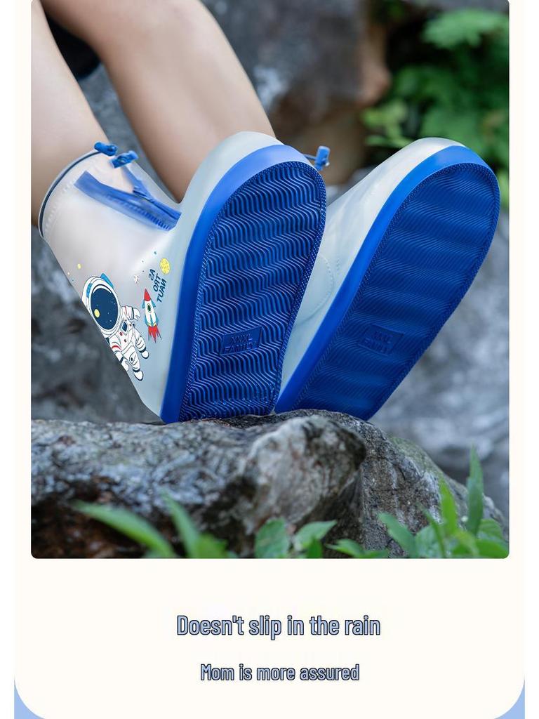 Unisex Waterproof Non-Slip Rain Boot Covers - Durable, Reusable, and Portable for Kids and Adults