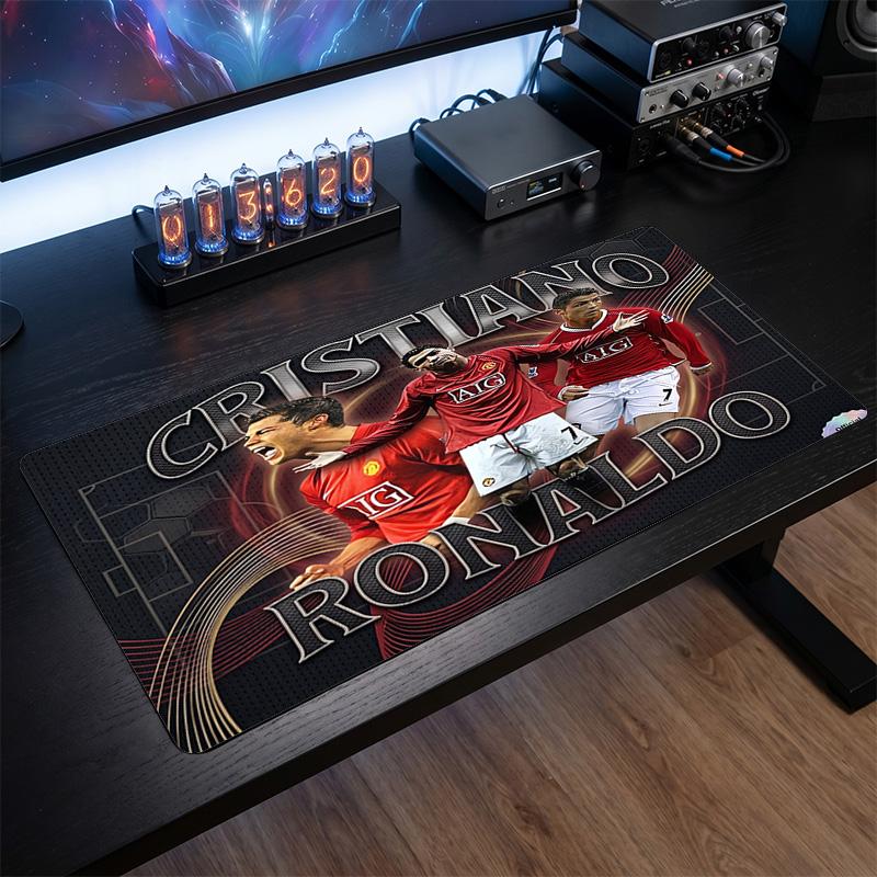 Tappetino Mouse Scudo Cristiano Ronaldo, Tappetino da Scrivania Esteso Antiscivolo in Gomma per Gaming Ufficio Laptop Regalo per Fan