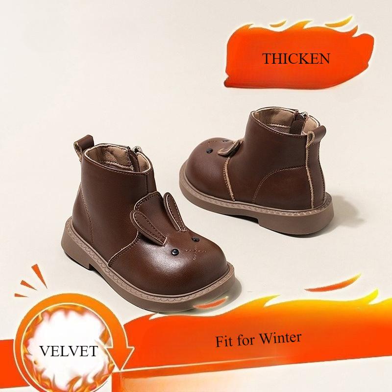 

Cartoon Rabbit Baby Ankle Boots for Girls England Style Children Cute Bunny Winter Short Boots Low Heel Kids Girl Shoes G11073 15