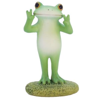 Daikai Copeu Mascota Broască Copeau Mărime Mini Semn Dublu de Pacea Broască L3 Î5 cm 621572 T-Life D2.5