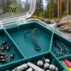 Durable Fishing Hook 50Pcs Classic Double Hooks High Carbon Steel Barbed Frog Sharp Open Shank Bait Hooks for Freshwater Saltwater