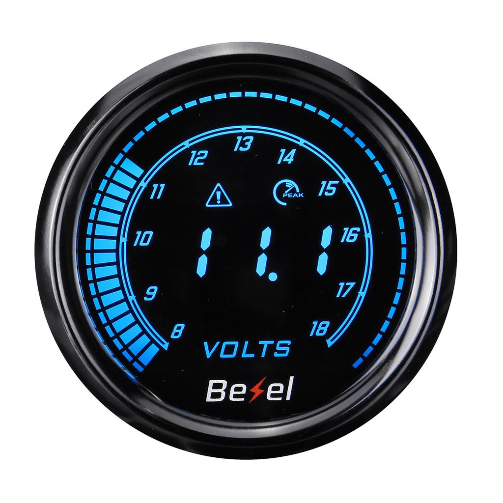 52mm Gauge DC Volts Voltage 8v-16v Car black face with clear lens 52mm Gauge DC Volts Voltage 8v-16v Car black face with clear lens