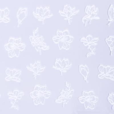 Zelfklevende 5D Acryl Kristal Bloemen Stickers Nr 93 Wit