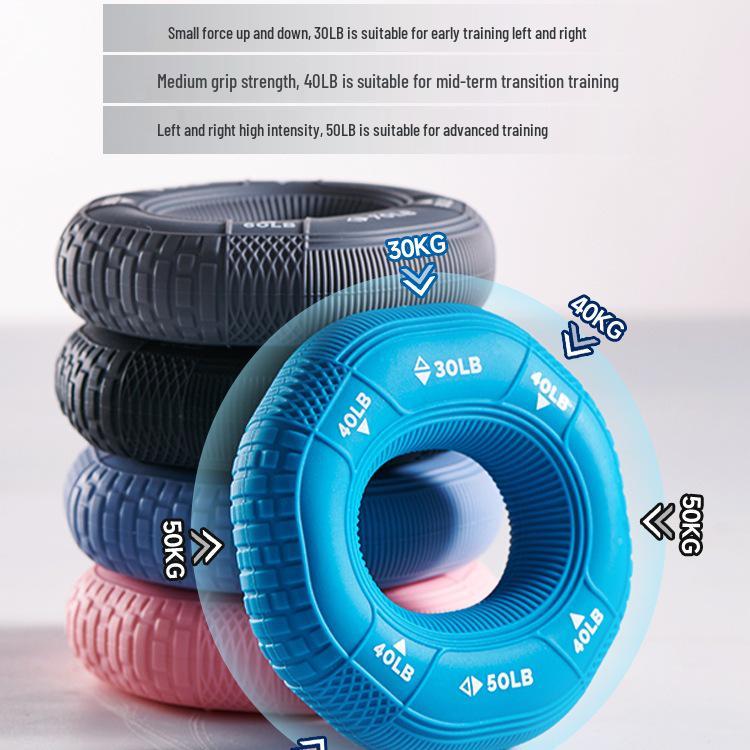 Silicone Grip Ring for Men, Women, and Kids - Hand, Arm, and Finger Strength Training/Rehabilitation Equipment
