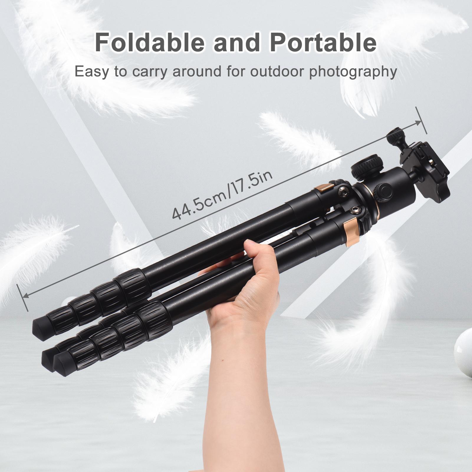 Andoer Base Treppiede Universale: Supporto Pieghevole Per DSLR Con Filettatura 3/8″ – Robusto E Portatile