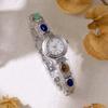 Woman Vintage Watch Colorful Jewelry Jade Dial Quartz Wristwatch Clock