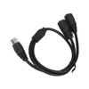 1.6ft DIN 5 Pin Male to 2 DIN 5 Pin Female Cable Y Splitter Cable  Audio Signal Routing