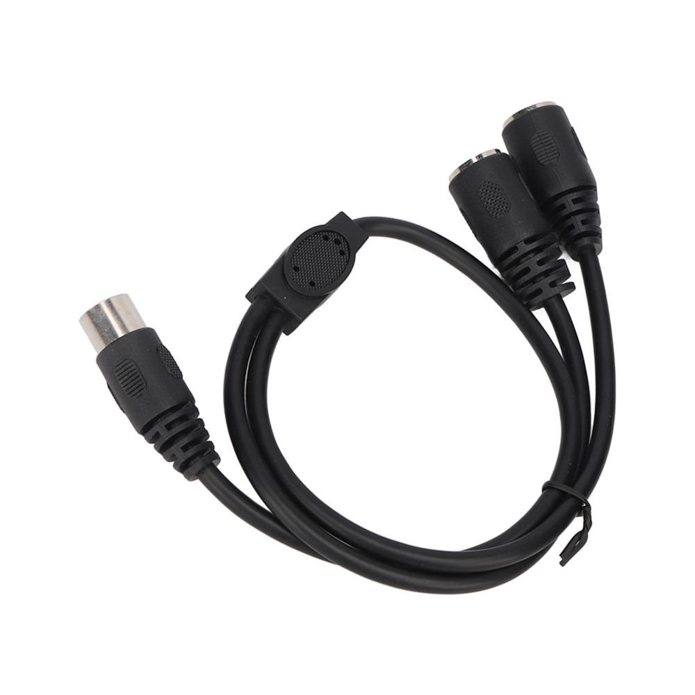 1.6ft DIN 5 Pin Male to 2 DIN 5 Pin Female Cable Y Splitter Cable Audio Signal Routing
