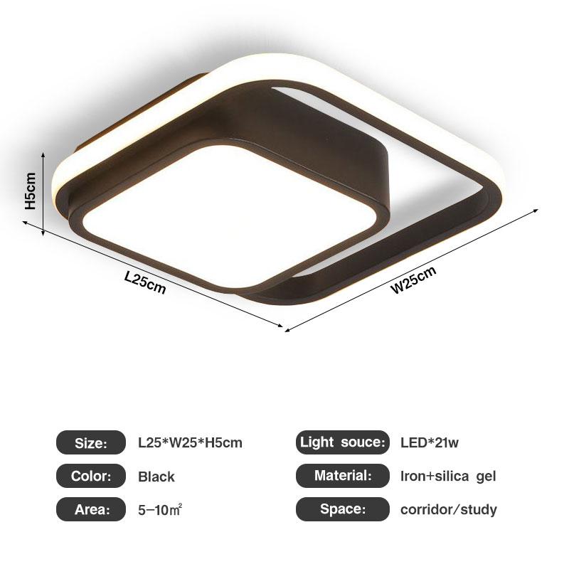 Nordic Black White LED Ceiling Lights Chandelier Lamps for Corridor Balcony Interior LED Ceiling Lamp Decor for Home AC85-265V