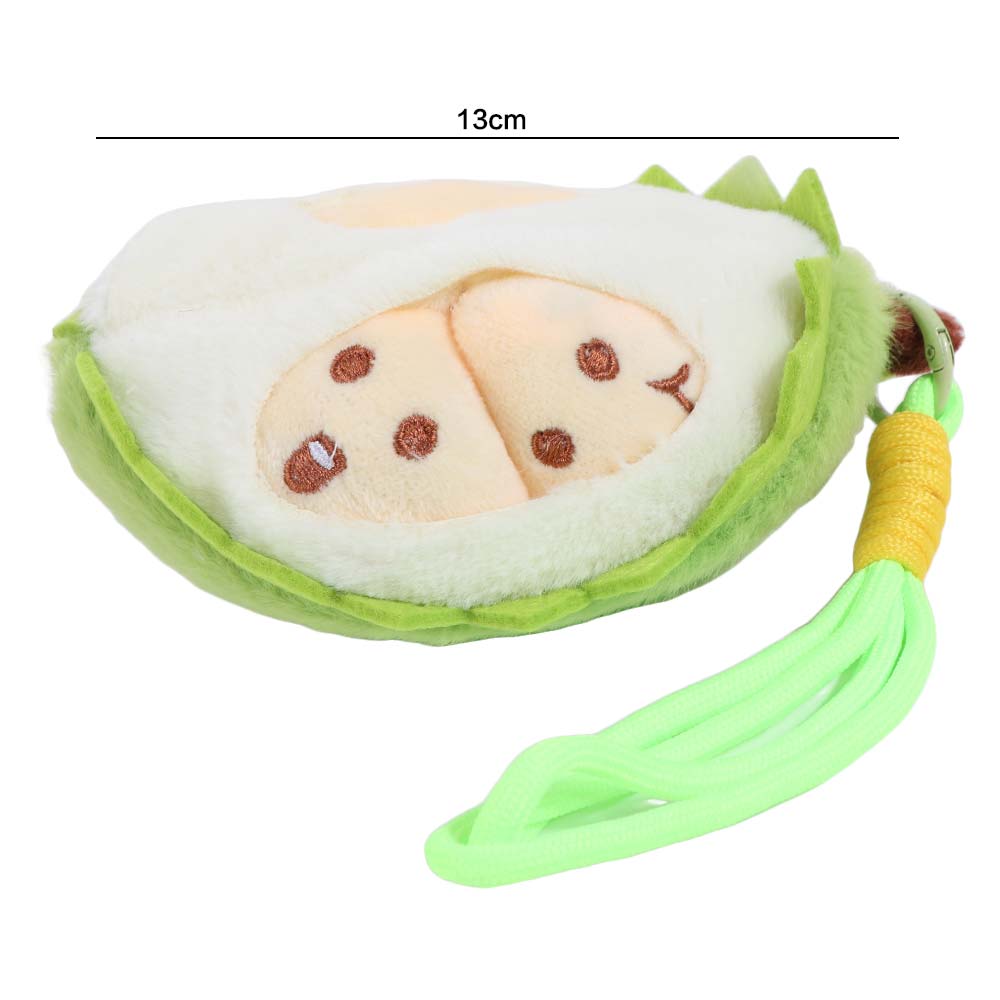 Simulation Durian Fruit Shape Plush Toy PP Cotton Fruit Durian Plush Keyring Boys and Girls
