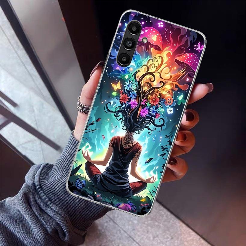 Meditation Yoga Girl Phone Case For Samsung Galaxy A17 A16 A15 A14 A13 A57 A56 A55 A54 A53 A37 A36 A35 A34 A33 A26 A25 A24 A23 G