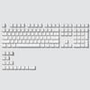 122-Key Double-Shot PBT Light-Transmitting Keycaps with Cherry Profile for Mechanical Keyboards (White)