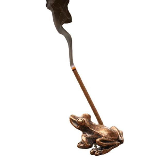 Pure Copper Gourd Incense Holder with Nine-Hole Water Drop Design for Indoor Use