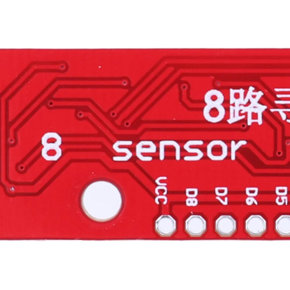 10-1PCS 3.3V-5V Line Follower Infrared Detection Sensor 8 Channel 8Bit Detector Hunt Board PCB Infrared Detection Module Board