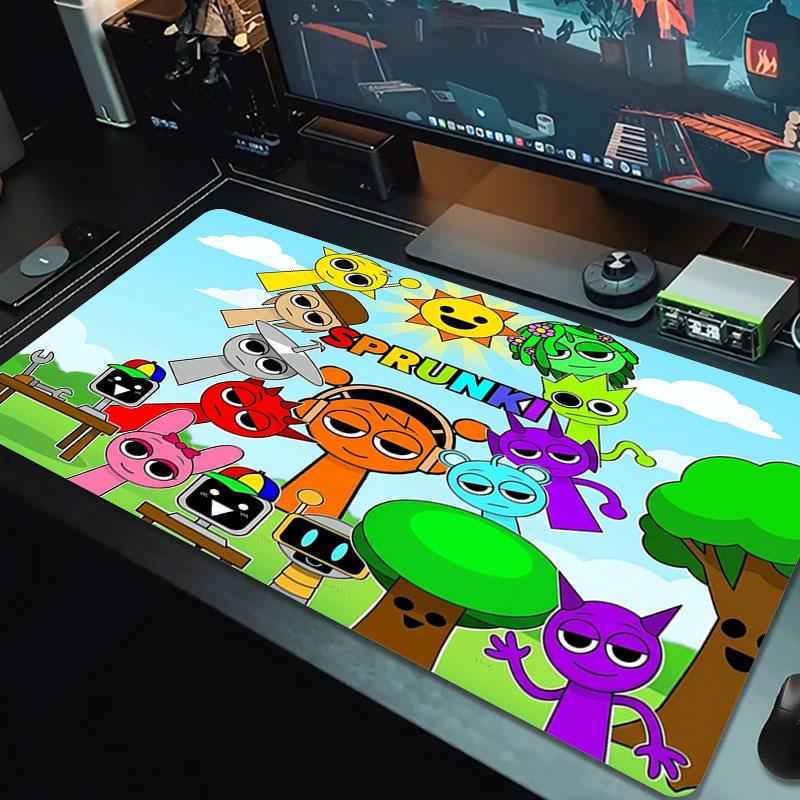 Sprunki Large Size Mouse Pad Large Gaming Table Cushion Non-slip Laptop Tablet Big Mousepad XXL Mat Mini PC Playmat With Lock Edge
