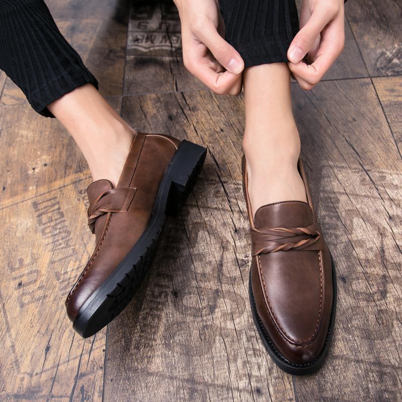 Trend Formal Shoes Men British Style High Quality Leather Shoes For Men Business Brogue Social Shoes Yuppie Men'S Dress Shoes