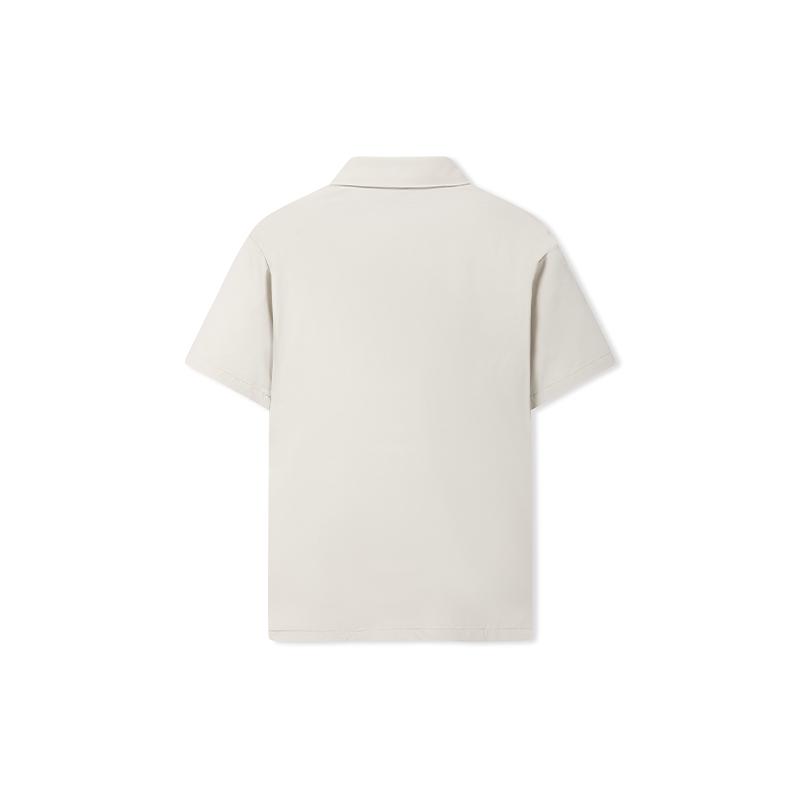 FILA White Cool Touch Fake Pocket Casual Versatile Short Sleeve Polo Shirt Men Polo Shirts F11M633105FGY