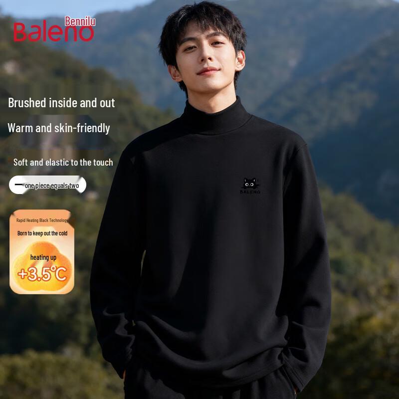 Baleno Men s Mock Neck Thermal Base Layer T-Shirt 4XL