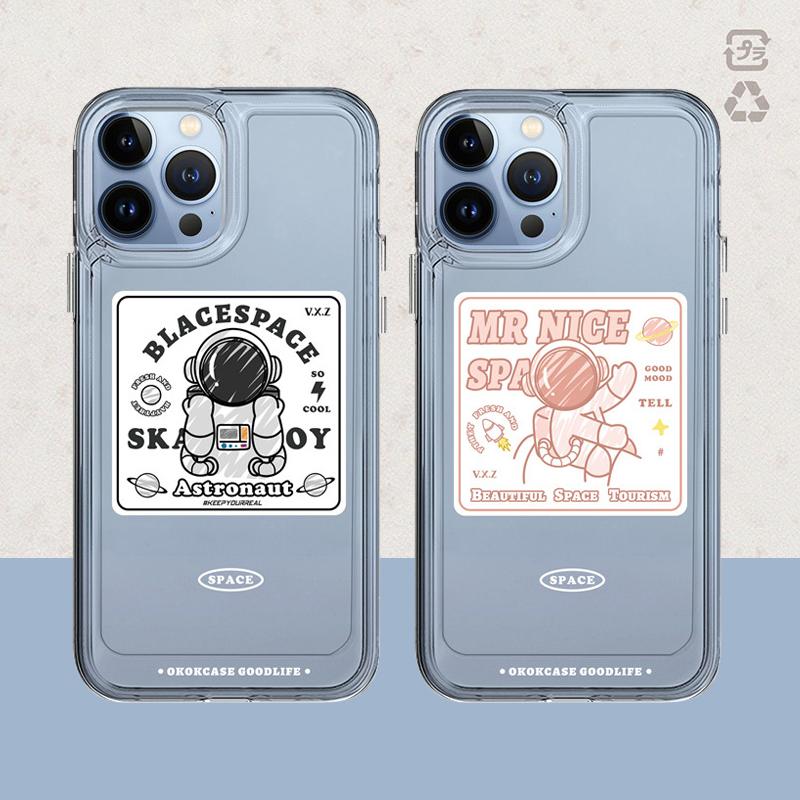 Pro pouzdra na iPhone 13 Pro Max Kreslený astronaut Průhledné pouzdro na telefon Pro iPhone 11 12 Pro Max Xr Xs Max 7 8 Plus X Měkký kryt nárazníku