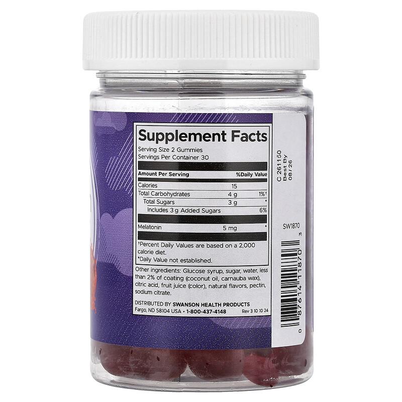 Melatonin Gummies, Strawberry, 60 Gummies