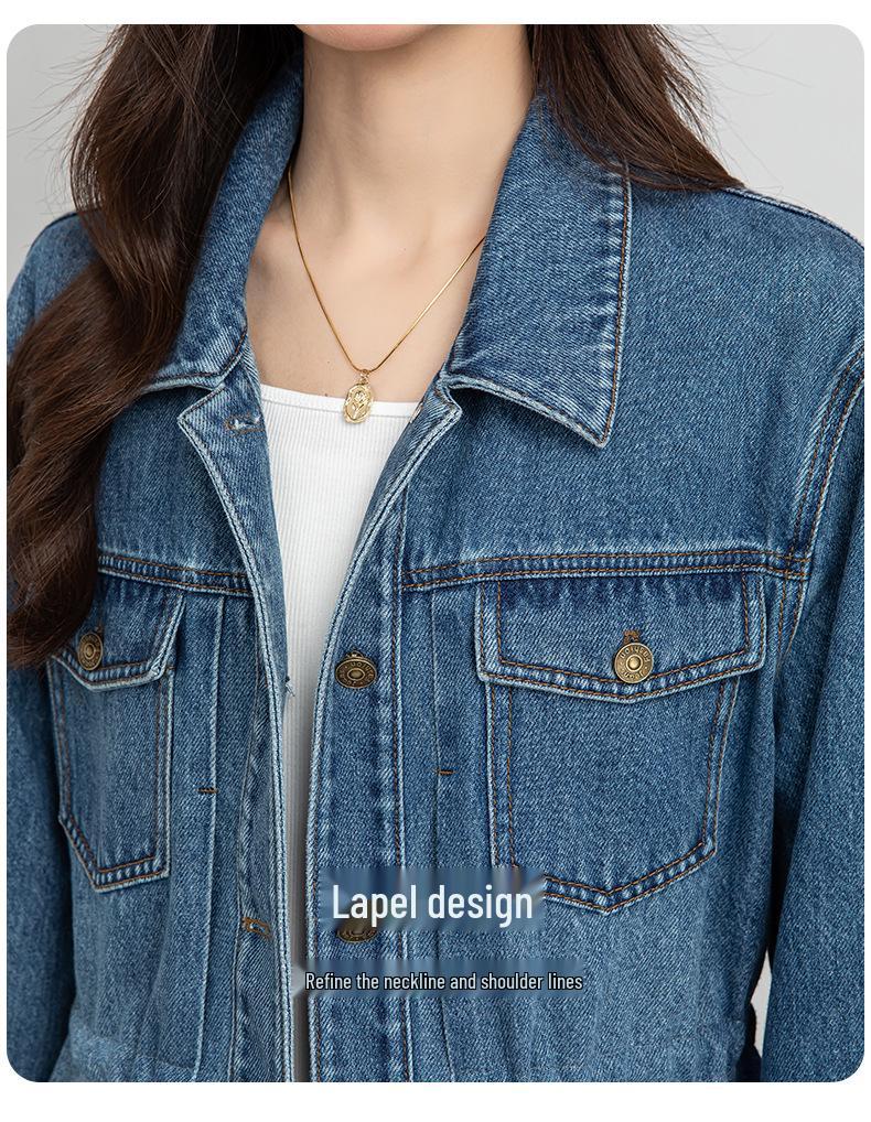 2026 American Retro Mid-Length Casual Denim Jacket