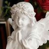 Gebetsengel Figur Zügel Schutzengel Statue Weiß Geflügelte Fee Mädchen Skulptur Home-Office Bücherregal Desktop Dekoration Ornament