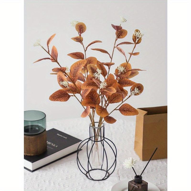 1 Pc Artificial Eucalyptus Stems Navy Blue Artificial Flower Silver Dollar Eucalyptus Leaves Plant Eucalyptus Branches Greenery For Flower