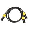 Noiseless Female to Dual Male Plug and Play XLR Y Cord XLR Splitter Cable  Mic Connection