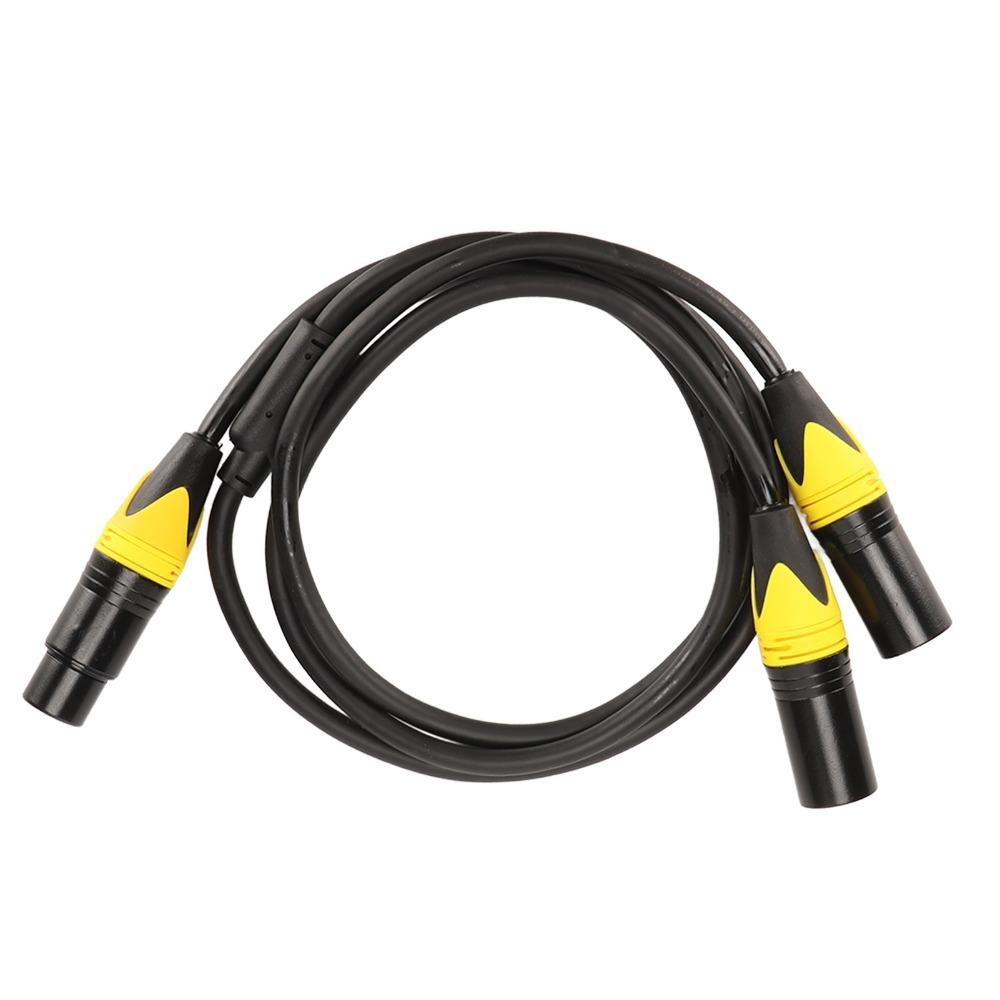 Noiseless Female to Dual Male Plug and Play XLR Y Cord XLR Splitter Cable  Mic Connection