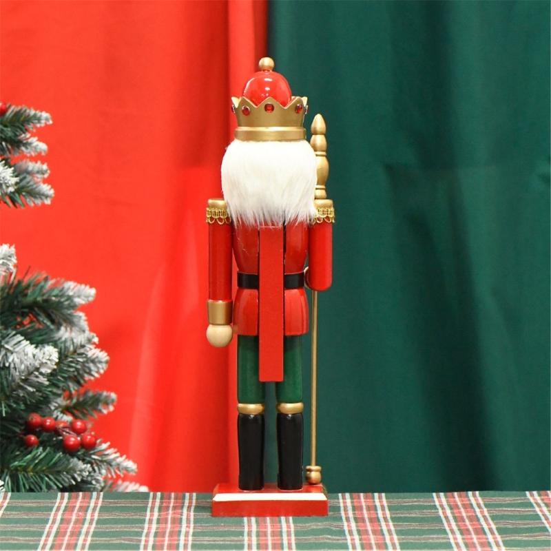 Christmas Nutcrackers Ornament, Wood Christmas Nutcrackers Soldier Figures Standing Decorations for Christmas