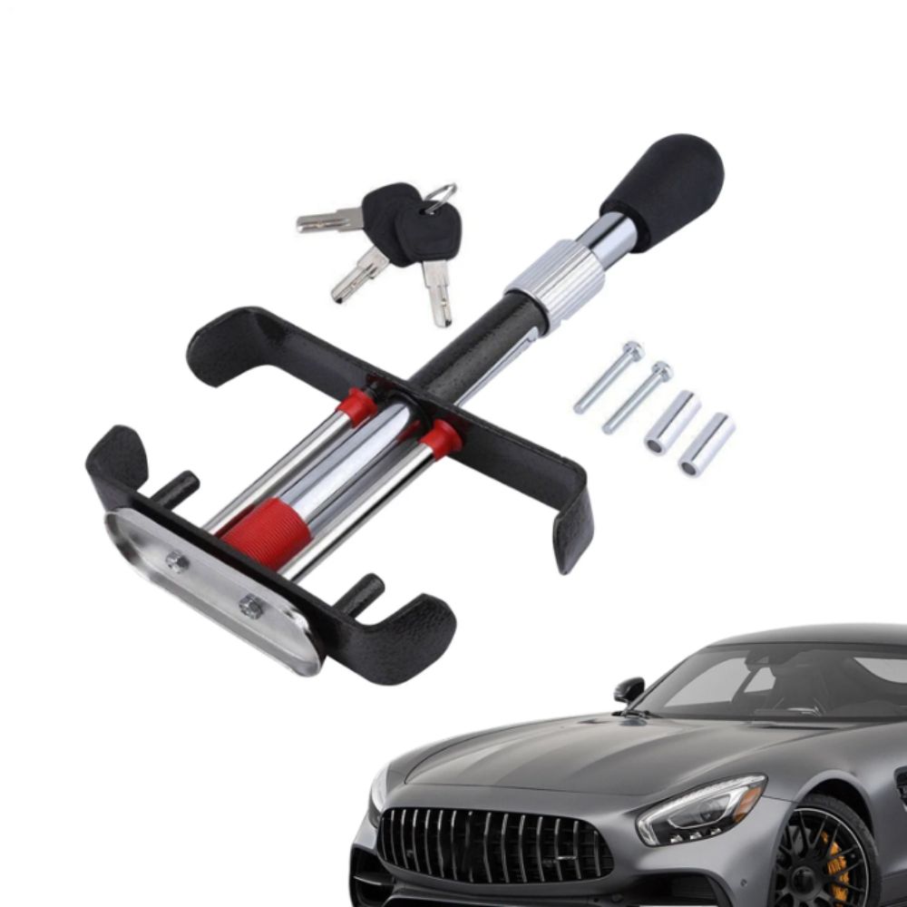 Stainless Brake Pedal Lock All-Metal Anti-Theft Lock Locking Tool Car Clutch Lock Safety