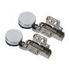 2Set Stainless Steel 201 Cabinet Glass Door Hinge 35 Cup Glass Door Damping Buffer Hinge Large Bend