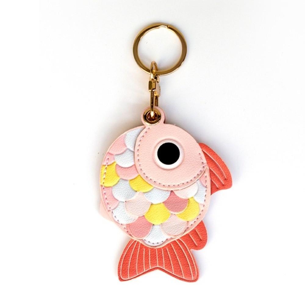3D Fish-Scale Access Card Cover Goldfish Fish Keychain Keychain Holder Bag Hanging