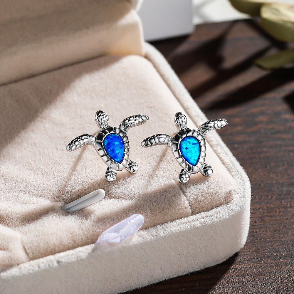 

Модные серьги-черепашки с морскими животными для通勤