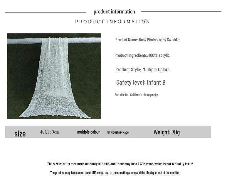 Elastic Newborn Photo Wrap: Swaddle Cloth for Baby Photography