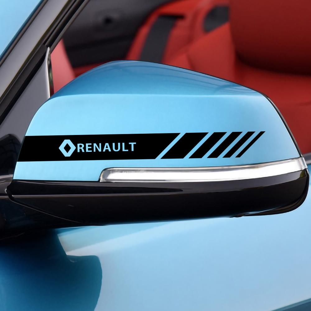 Car Rearview Mirror Side Stripe Decal Vehicle Body Sticker For Renault Talisman Clio 4 Megane 2 3 Fluence Kangoo Captur Scenic 2 d111