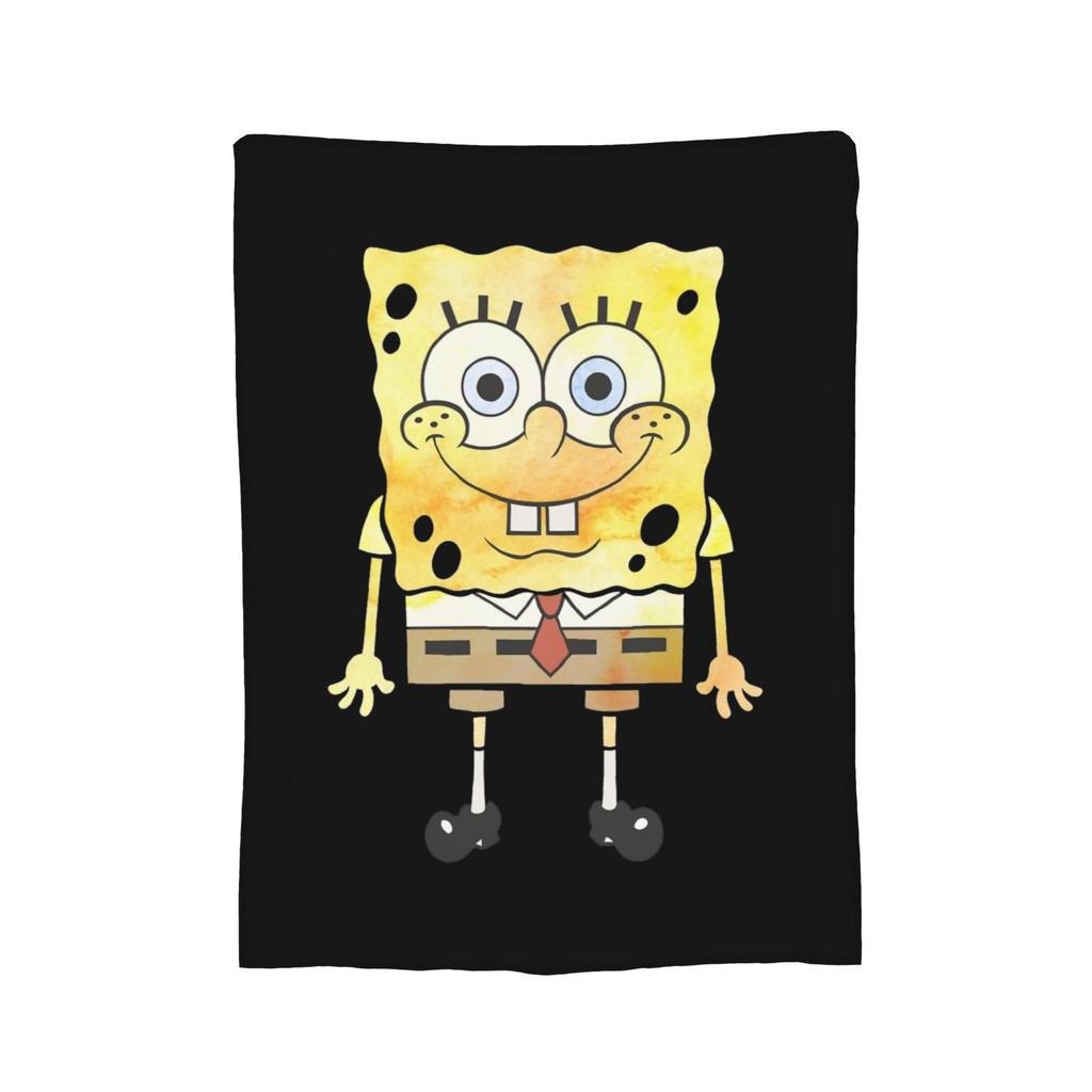 Handsome S-Squidwarded Pattern Blankets Flannel Decoration Multi-function Soft Throw Blankets for Bedding Travel Bedding Throws