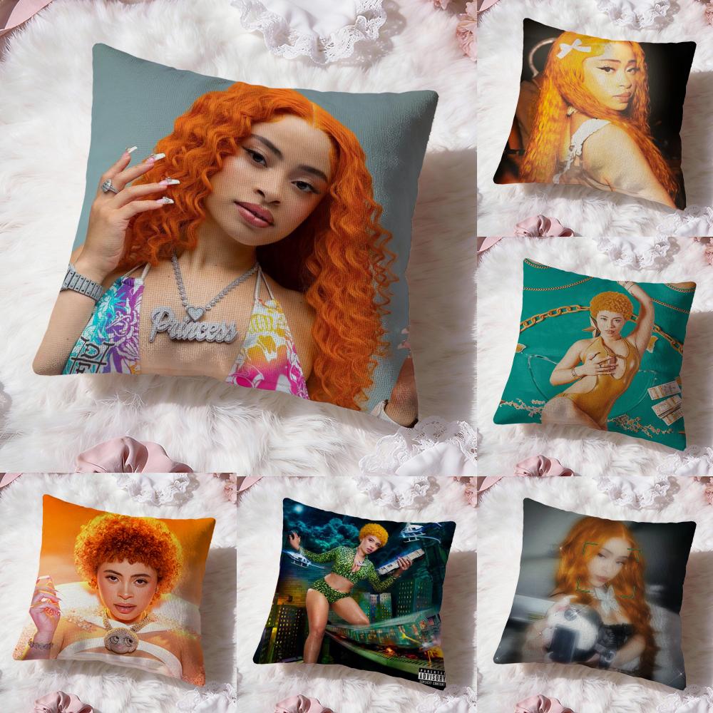 I-Ice Spice Y2k Cushion Cover Premium Comfort Reversible Pillow Cove -Two in One Design for Any Room & Car Interior