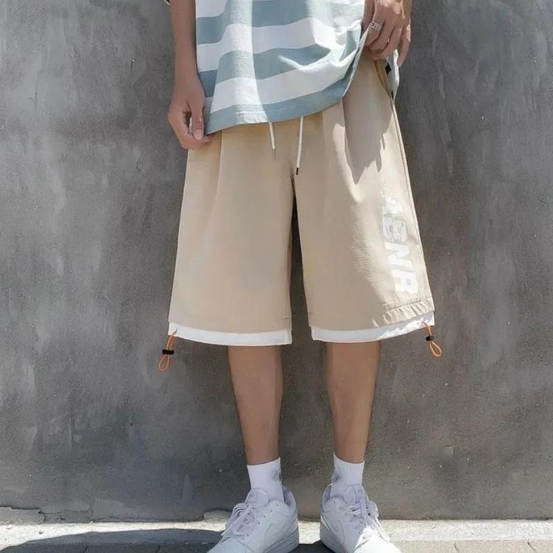 Pantaloni scurți de vară Îmbrăcăminte exterioară pentru bărbați Pantaloni sport casual Pantaloni largi, respirabili și confortabili, în cinci puncte Pantaloni de mijloc pentru bărbați