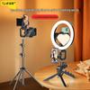 Mehrwinkel-Handy-Teleprompter & Vlogging-Ständer, Zweiseitige Handy-Klemme, Desktop-Halterung