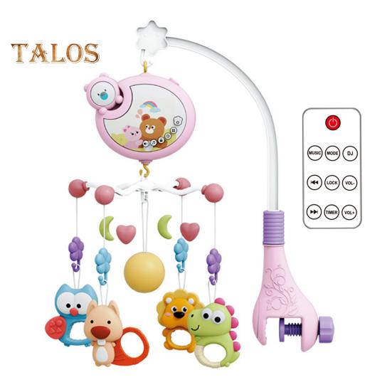 

Детские мобили для кроваток Мобиль для кроватки с музыкой и подсветкой Пульт дистанционного управления Вращающаяся игрушка-погремушка Проекция звезд Расслабляющая музыка Погремушка для детской кроватки для мальчиков розовый